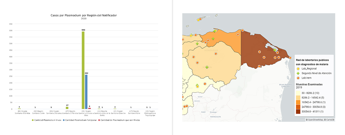 Examples of dashboard visualizations