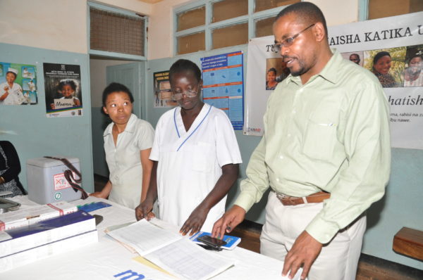 Health workers in Tanzania