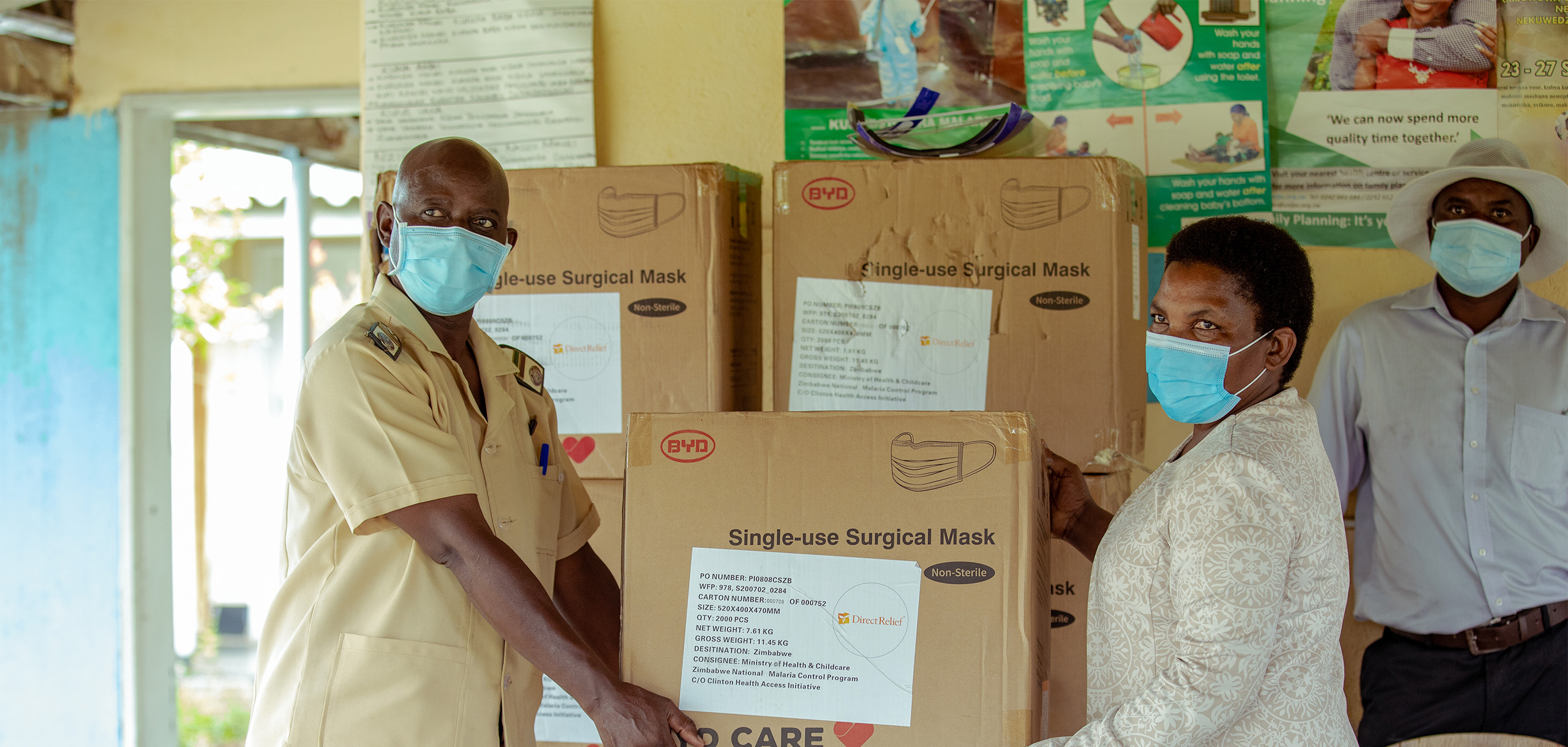 Zimbabwe health workers receive PPE from donors