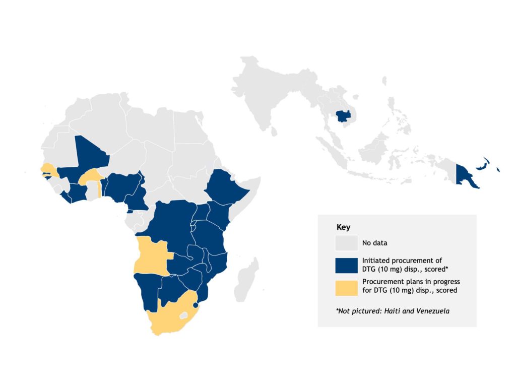 A map of Africa shows pediatric procurement across the continent.